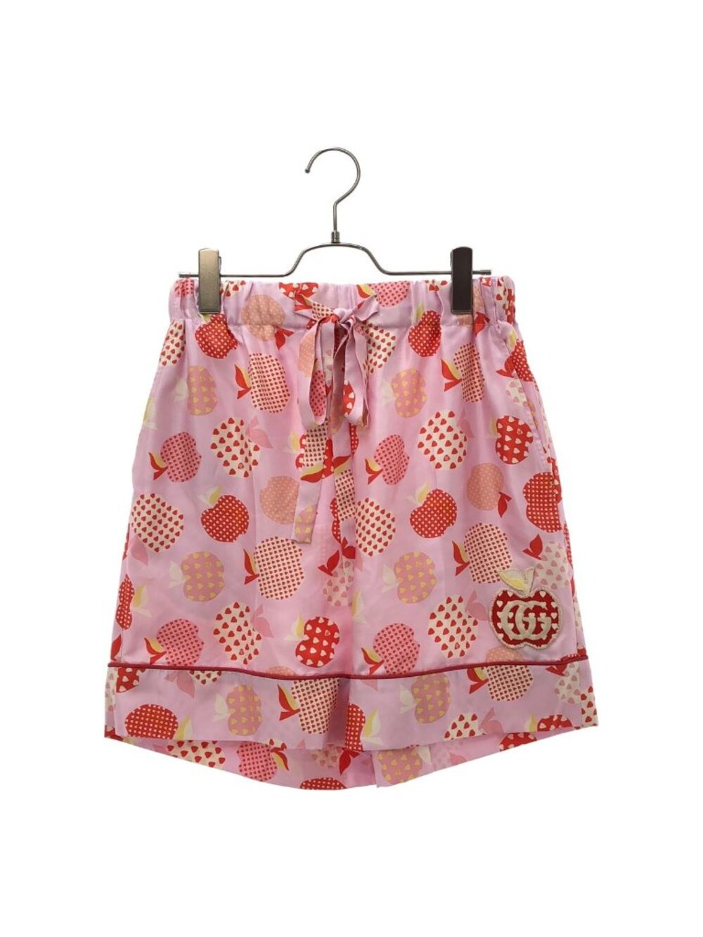 Gucci Silk Apple All Over Print Easy Shorts Pink 38